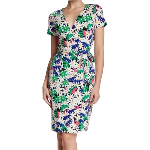 Diane Von Furstenberg Julian Floral Wrap Dress - Picture 1 of 6